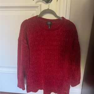 Signature Vibrant Red Crew Neck Sweater